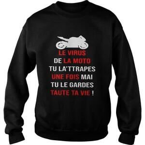 Le Virus Deka Moto French Quote Graphic Retro Style Unisex Sweatshirt